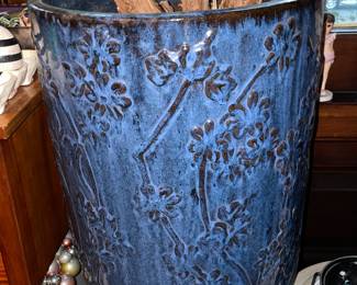 OVERSIZED Blue Pottery Planter