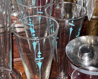 Vintage Teal Barware