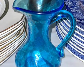 Blue Pilgrim Glass Mini Pitcher
