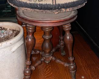Antique Claw Foot Piano Stool