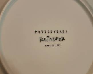 "Reindeer" By Pottery Barn Christmas China Set