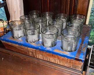 Vintage Glass Rack Organizer