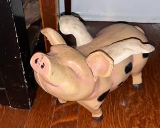 Flying Pig Cast Iron Figure