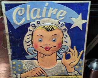 Claire Tin Sign