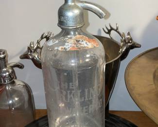 Antique NYC Advertising Seltzer Bottle