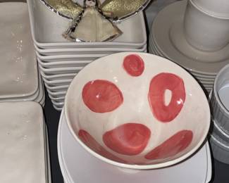 Assorted White China Plates