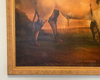 GENUINE Antique Framed & Signed "Lord Adolphus Baby Bull" Painting