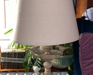 Cast Iron Bird Bath Lamp