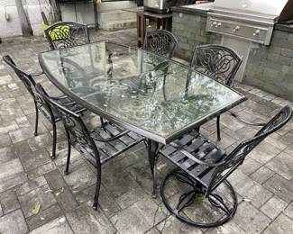 Patio Table Set W/ 6 Chairs