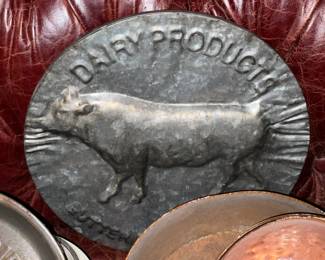 Tin Dairy Products Sign