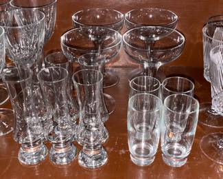 Assorted Clear Glassware