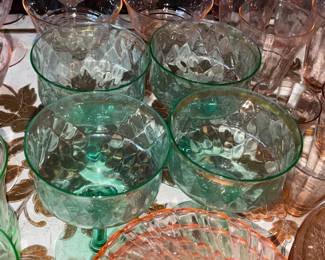 Green Depression Glasses