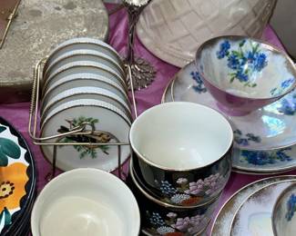 Ceramic Coaster Set W/ Caddy