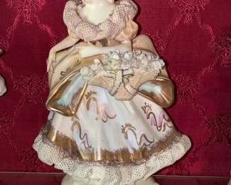 Porcelain Figurine W/ Lace Dress