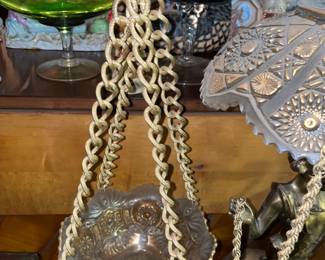 STUNNING "Scales Of Justice" Bronze Figure W/ Marble Base & Gold Painted Crystal Bowls