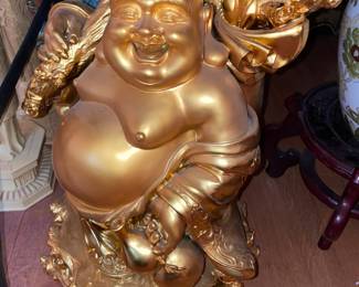 LARGE Gold Buddha Figure