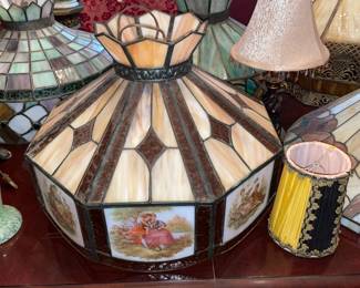 Hanging Stained Glass Chandelier