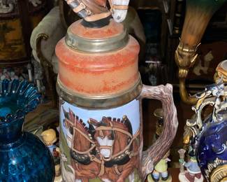Oversized Clydesdale Beer Stein W/ Cap