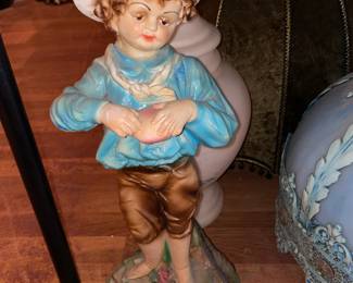 Chalkware Boy Figurine
