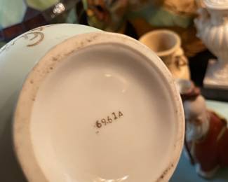 Blue W/ Gold Painted Pitcher