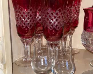 Ruby Red Crystal Stemware