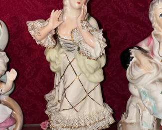 Porcelain Figurine W/ Lace Detail