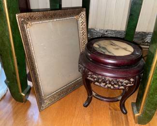 Marble Top Wooden Pedestal