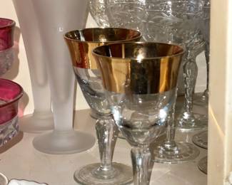 Gold Trimmed Stemware