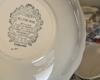 "Welcome Home" By English Staffordshire China Set