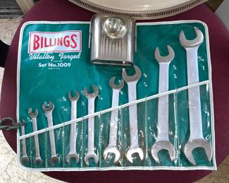 Billings Wrench Set W/ Vintage Ever Ready Flashlight