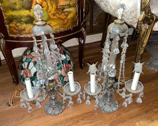 Crystal Tabletop Candelabras