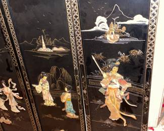 Asian Wall Panels W/ Hardstone Accents