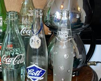 Assorted Vintage Bottles (Coca-Cola, 7up, Etc.)