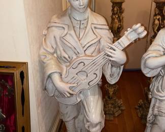 MASSIVE Asian White Painted Figures