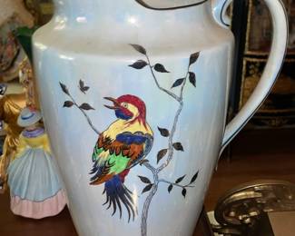 Oversized Opalescent Bird Pitcher