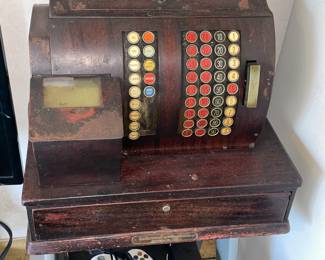 Antique Gas Station National Cash Register