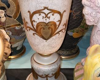 Gold Painted Glass Vase