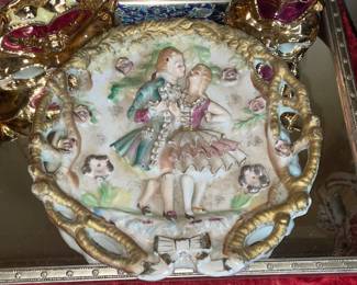 Vintage Elegant Porcelain Decorative Plate