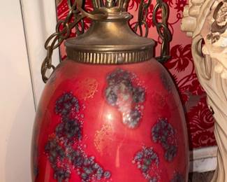 Red Glass Hanging Pendant Lamp