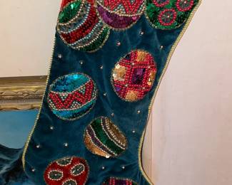 Beaded Christmas Stocking