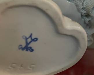 Vintage Porcelain Figurine W/ Lace Accents