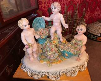 MASSIVE Cherub Porcelain Figure (Italy)