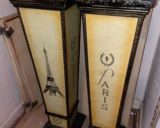Set Of 2 Paris/Eifel Tower Column Pedestals