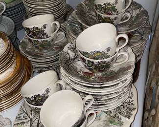 "Welcome Home" By English Staffordshire China Set