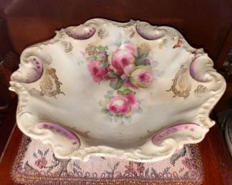 Hand Painted European Floral Bowl (Germany)