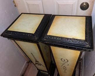 Set Of 2 Paris/Eifel Tower Column Pedestals