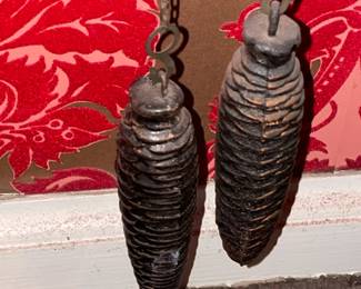 German Hunting Scene Cuckoo Clock W/ Pinecones
