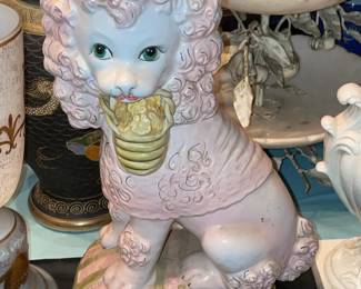 Vintage Poodle Porcelain Figure (Italy)