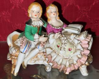 Porcelain Figurine W/ Lace Accents