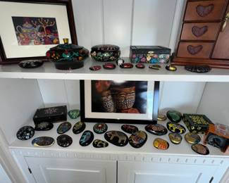 Lots of FUN art made by the home owner